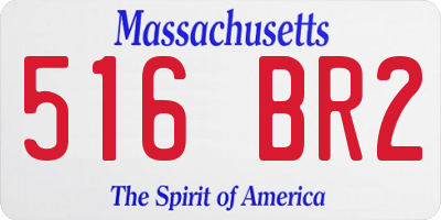 MA license plate 516BR2