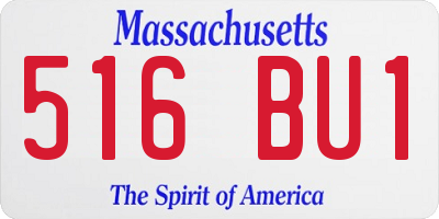 MA license plate 516BU1
