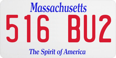 MA license plate 516BU2