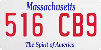 MA license plate 516CB9