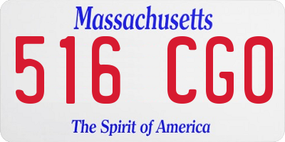 MA license plate 516CG0