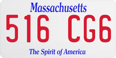 MA license plate 516CG6