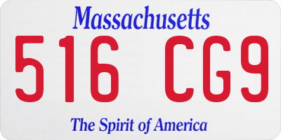 MA license plate 516CG9