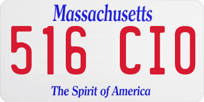 MA license plate 516CI0
