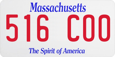 MA license plate 516CO0