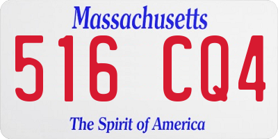 MA license plate 516CQ4