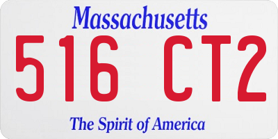 MA license plate 516CT2