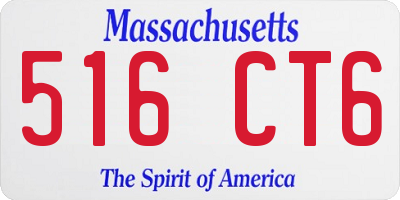 MA license plate 516CT6