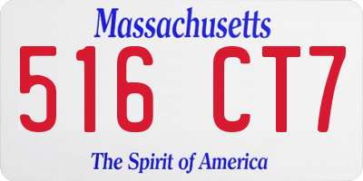 MA license plate 516CT7