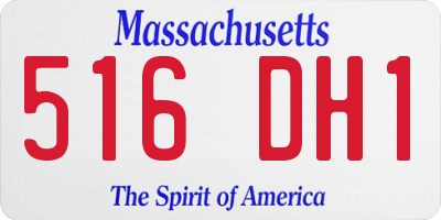 MA license plate 516DH1