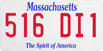 MA license plate 516DI1