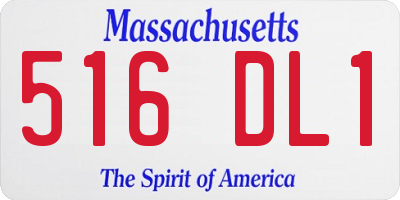 MA license plate 516DL1