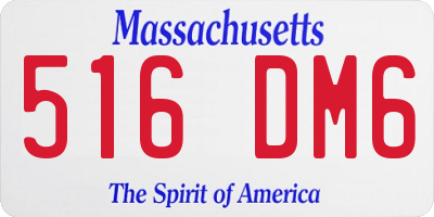 MA license plate 516DM6