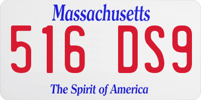 MA license plate 516DS9