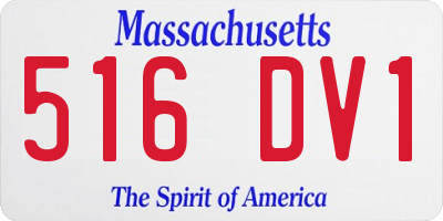 MA license plate 516DV1