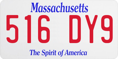 MA license plate 516DY9