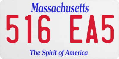 MA license plate 516EA5