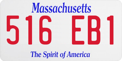 MA license plate 516EB1