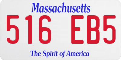MA license plate 516EB5