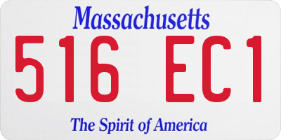 MA license plate 516EC1
