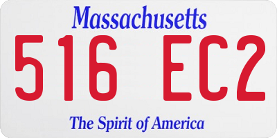 MA license plate 516EC2