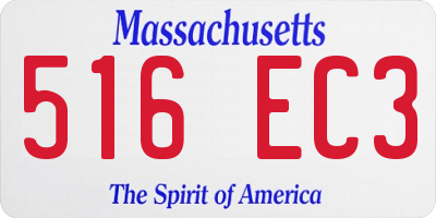 MA license plate 516EC3