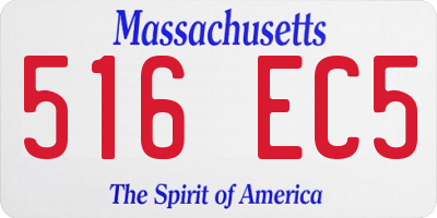 MA license plate 516EC5
