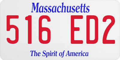 MA license plate 516ED2