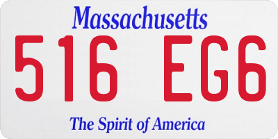 MA license plate 516EG6