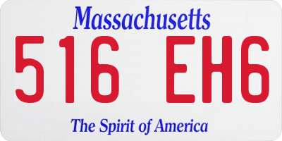 MA license plate 516EH6