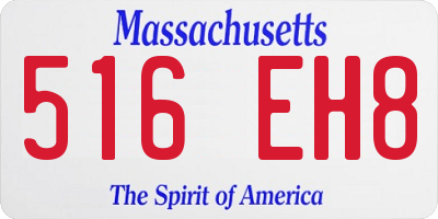 MA license plate 516EH8