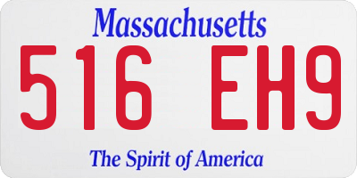 MA license plate 516EH9