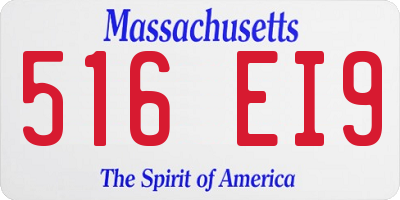 MA license plate 516EI9