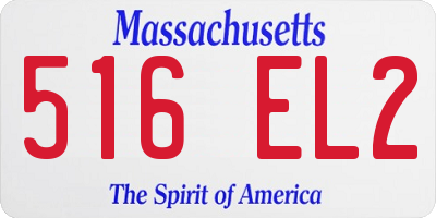 MA license plate 516EL2