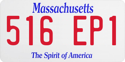 MA license plate 516EP1