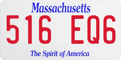 MA license plate 516EQ6