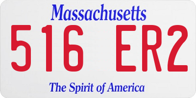 MA license plate 516ER2