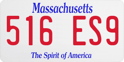 MA license plate 516ES9