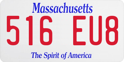 MA license plate 516EU8