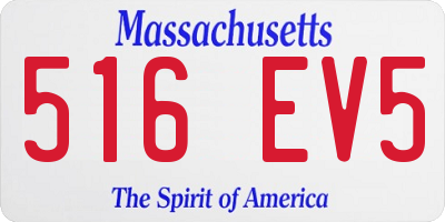 MA license plate 516EV5