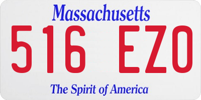 MA license plate 516EZ0