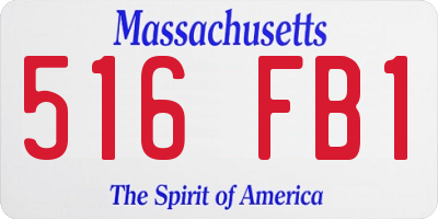 MA license plate 516FB1