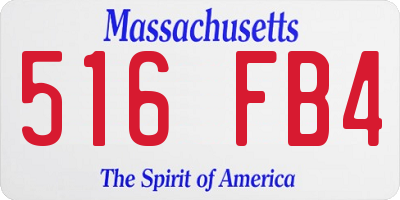 MA license plate 516FB4