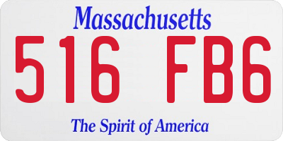 MA license plate 516FB6