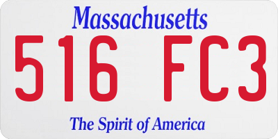 MA license plate 516FC3