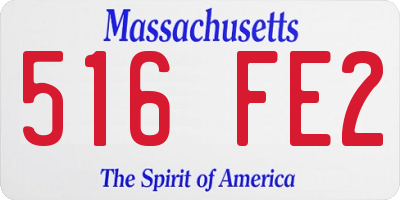 MA license plate 516FE2