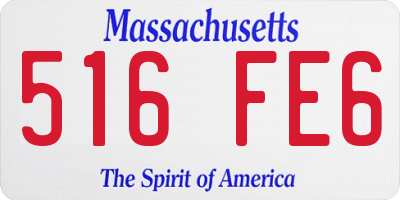 MA license plate 516FE6