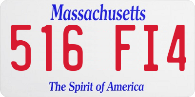 MA license plate 516FI4