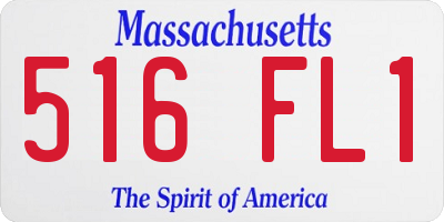 MA license plate 516FL1