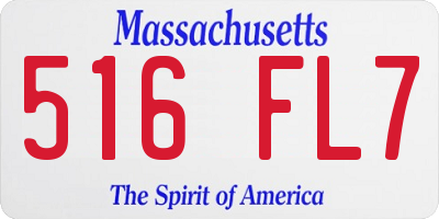 MA license plate 516FL7
